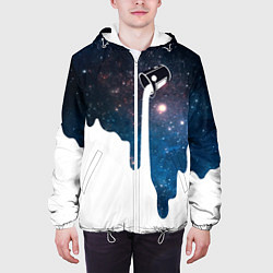 Куртка с капюшоном мужская Млечный Путь - Milky Way, цвет: 3D-белый — фото 2