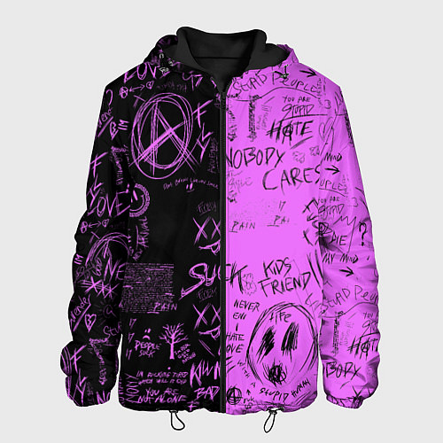 Мужская куртка Dead inside purple black / 3D-Черный – фото 1