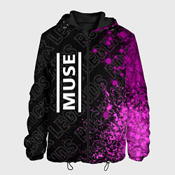 Куртка с капюшоном мужская Muse rock legends: по-вертикали, цвет: 3D-черный
