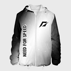 Куртка с капюшоном мужская Need for Speed glitch на светлом фоне: надпись, си, цвет: 3D-белый