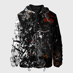 Куртка с капюшоном мужская Граффити абстрактный рисунок, цвет: 3D-черный