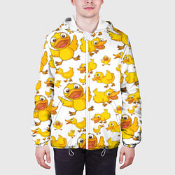 Куртка с капюшоном мужская Yellow ducklings, цвет: 3D-белый — фото 2