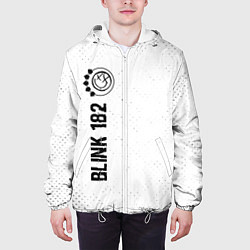 Куртка с капюшоном мужская Blink 182 glitch на светлом фоне: по-вертикали, цвет: 3D-белый — фото 2
