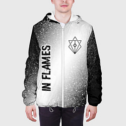 Куртка с капюшоном мужская In Flames glitch на светлом фоне: надпись, символ, цвет: 3D-белый — фото 2