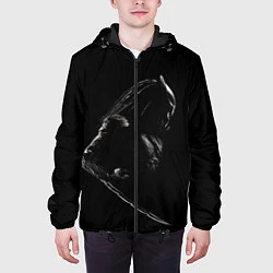 Куртка с капюшоном мужская Хищник на черном фоне, цвет: 3D-черный — фото 2