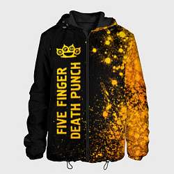 Мужская куртка Five Finger Death Punch - gold gradient: по-вертик