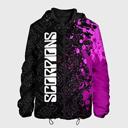 Куртка с капюшоном мужская Scorpions rock legends: по-вертикали, цвет: 3D-черный