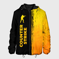 Куртка с капюшоном мужская Counter Strike - gold gradient: по-вертикали, цвет: 3D-черный