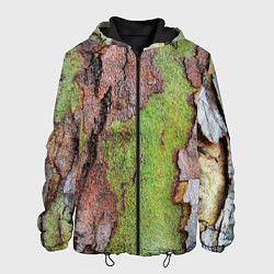 Куртка с капюшоном мужская Кора дерева, цвет: 3D-черный