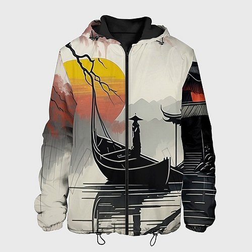Мужская куртка Красота Японии / 3D-Черный – фото 1