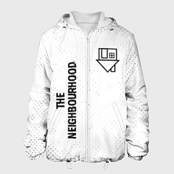 Куртка с капюшоном мужская The Neighbourhood glitch на светлом фоне: надпись,, цвет: 3D-белый
