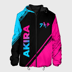 Куртка с капюшоном мужская Akira - neon gradient: надпись, символ, цвет: 3D-черный