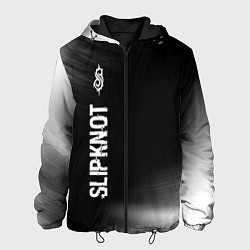 Куртка с капюшоном мужская Slipknot glitch на темном фоне: по-вертикали, цвет: 3D-черный