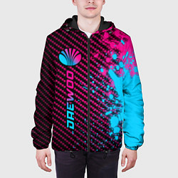 Куртка с капюшоном мужская Daewoo - neon gradient: по-вертикали, цвет: 3D-черный — фото 2