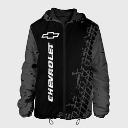 Куртка с капюшоном мужская Chevrolet speed на темном фоне со следами шин: по-, цвет: 3D-черный