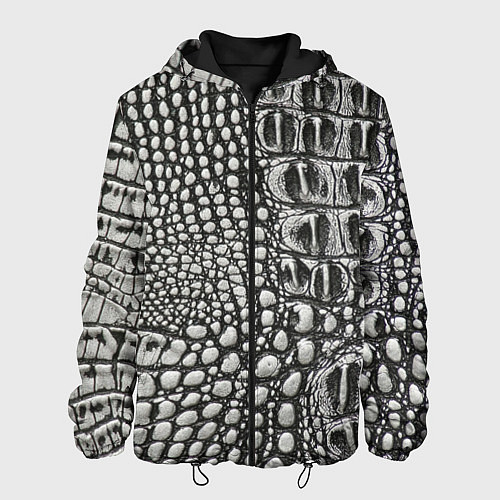 Мужская куртка Кожа крокодила - текстура / 3D-Черный – фото 1