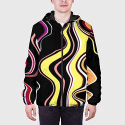 Куртка с капюшоном мужская Дисгармония, цвет: 3D-черный — фото 2