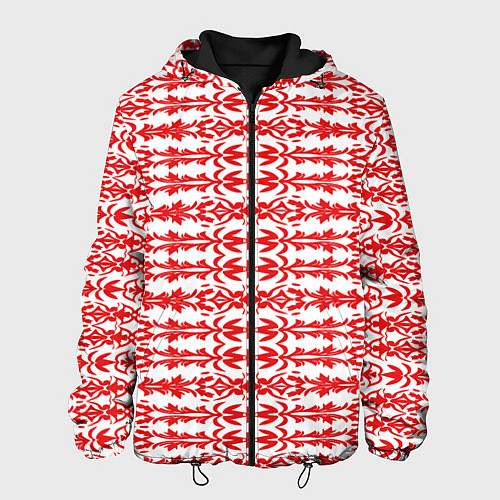Мужская куртка Красно-белый батик / 3D-Черный – фото 1