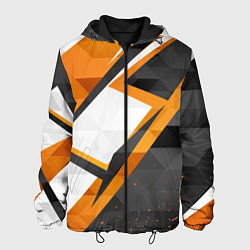 Куртка с капюшоном мужская Абстрактный полигональный узор Asiimov, цвет: 3D-черный