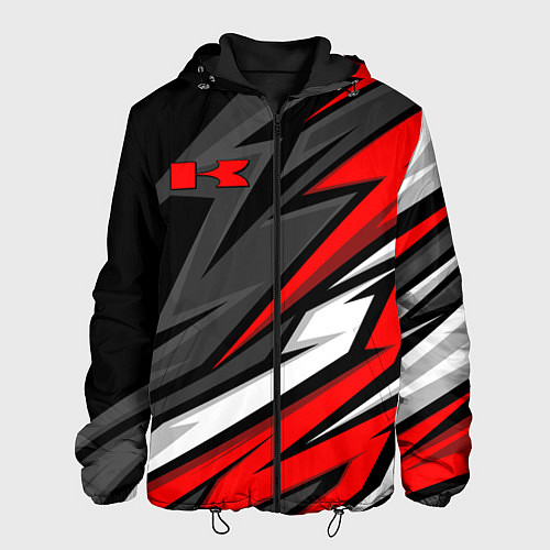 Мужская куртка Kawasaki - red uniform / 3D-Черный – фото 1