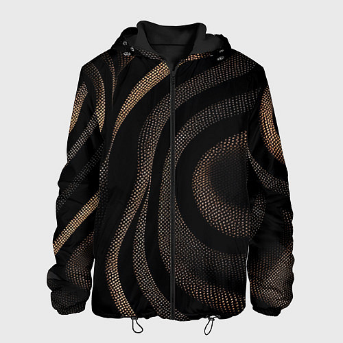 Мужская куртка Черный абстрактный узор / 3D-Черный – фото 1