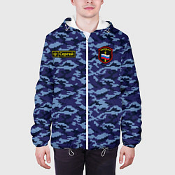 Куртка с капюшоном мужская Камуфляж охрана - Сергей, цвет: 3D-белый — фото 2