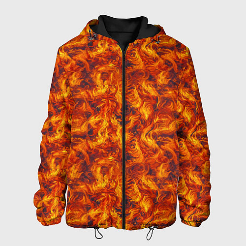 Мужская куртка Огненный узор / 3D-Черный – фото 1