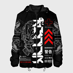 Куртка с капюшоном мужская Кибер арт в Японском стиле, цвет: 3D-черный