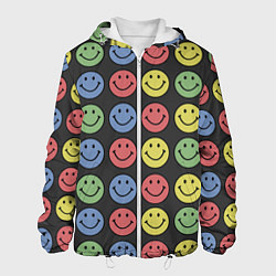 Куртка с капюшоном мужская Smiley, цвет: 3D-белый