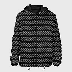 Куртка с капюшоном мужская Атмосфера паттерн черный, цвет: 3D-черный