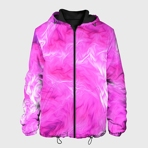 Мужская куртка Розовый нежный фон / 3D-Черный – фото 1