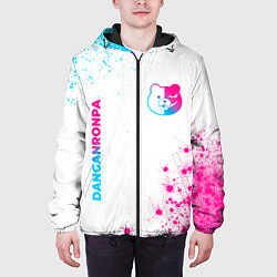 Куртка с капюшоном мужская Danganronpa neon gradient style: надпись, символ, цвет: 3D-черный — фото 2
