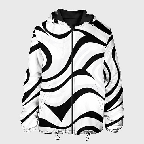 Мужская куртка Анималистическая абстракция зебры / 3D-Черный – фото 1