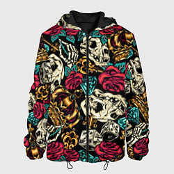 Куртка с капюшоном мужская A pattern for a hipster, цвет: 3D-черный