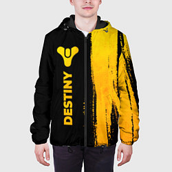 Куртка с капюшоном мужская Destiny - gold gradient: по-вертикали, цвет: 3D-черный — фото 2