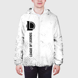Куртка с капюшоном мужская League of Legends glitch на светлом фоне: по-верти, цвет: 3D-белый — фото 2