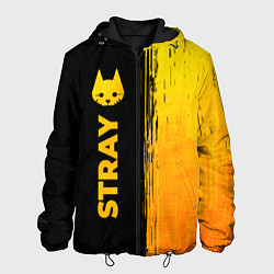 Куртка с капюшоном мужская Stray - gold gradient: по-вертикали, цвет: 3D-черный