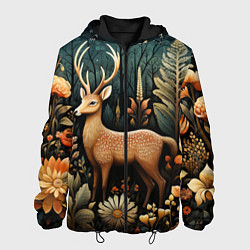Мужская куртка Лесной олень в стиле фолк-арт