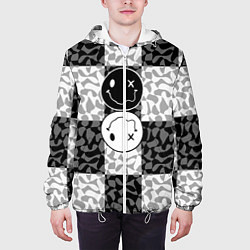 Куртка с капюшоном мужская Smile chaos, цвет: 3D-белый — фото 2