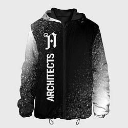 Куртка с капюшоном мужская Architects glitch на темном фоне: по-вертикали, цвет: 3D-черный