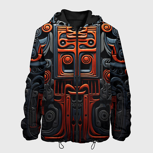 Мужская куртка Арт в этническом стиле / 3D-Черный – фото 1