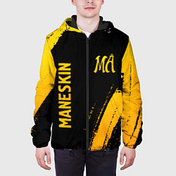 Куртка с капюшоном мужская Maneskin - gold gradient вертикально, цвет: 3D-черный — фото 2