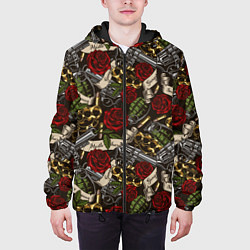 Куртка с капюшоном мужская Гангстер, цвет: 3D-черный — фото 2