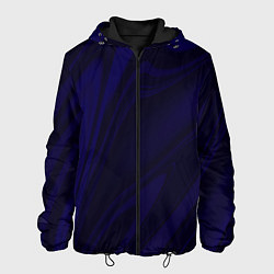 Куртка с капюшоном мужская Абстракция ночной тёмно-синий, цвет: 3D-черный