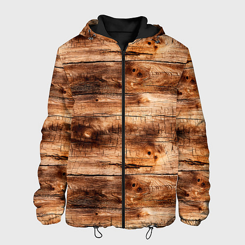 Мужская куртка Старая деревянная обшивка / 3D-Черный – фото 1