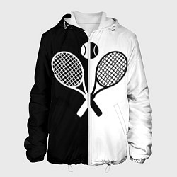 Мужская куртка Теннис - чёрно белое