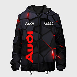 Мужская куртка Audi черные плиты с эффектом свечения