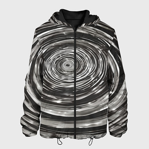 Мужская куртка Круги бесконечности в космосе / 3D-Черный – фото 1