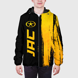 Куртка с капюшоном мужская JAC - gold gradient по-вертикали, цвет: 3D-черный — фото 2