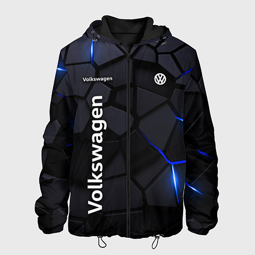 Мужская куртка Volkswagen - плиты с эффектом свечения / 3D-Черный – фото 1
